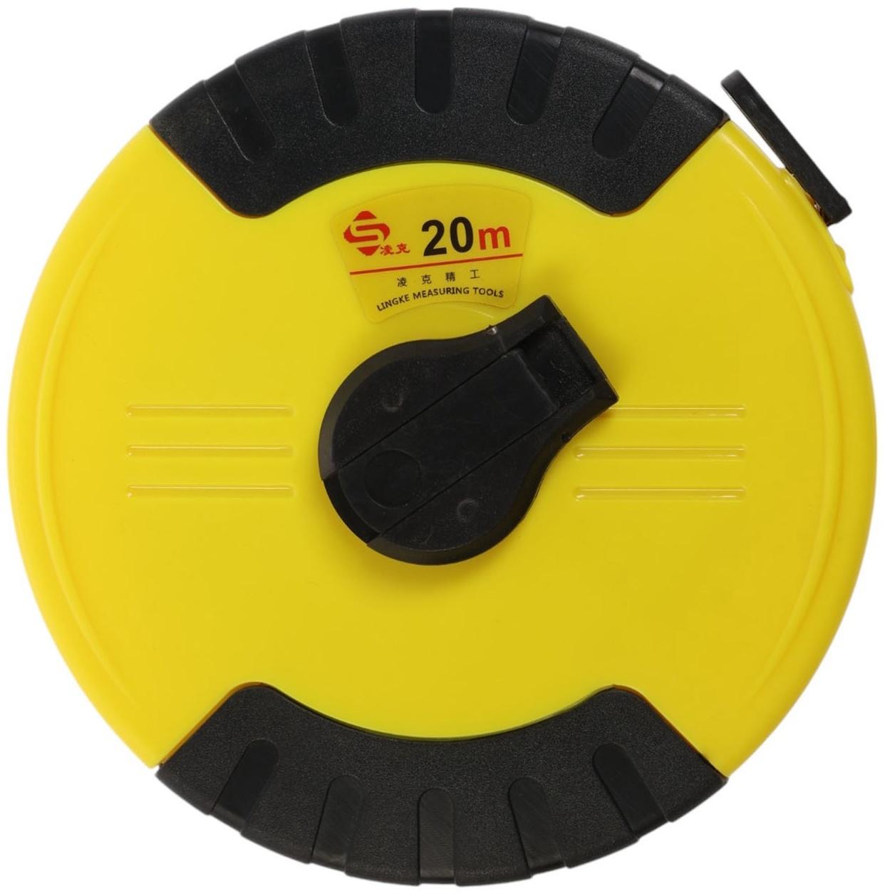 Рулетка геодезическая ТУНДРА, ПВХ лента, закрытый корпус, 20 м × 15 мм