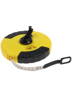 Рулетка геодезическая ТУНДРА, ПВХ лента, закрытый корпус, 20 м × 15 мм