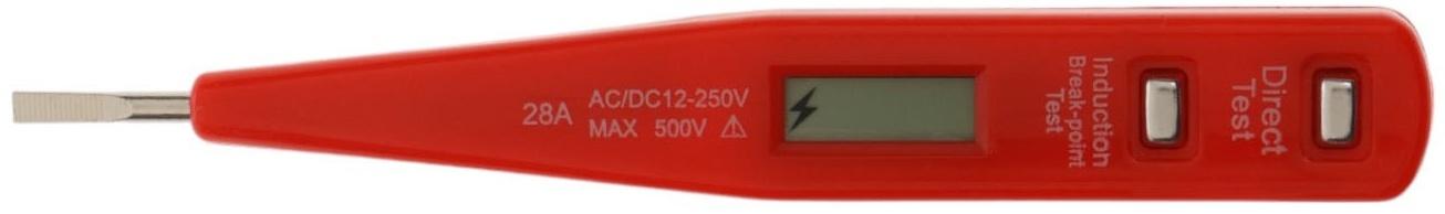 Отвертка индикаторная ТУНДРА, жидкокристаллический дисплей, 12 - 220 В