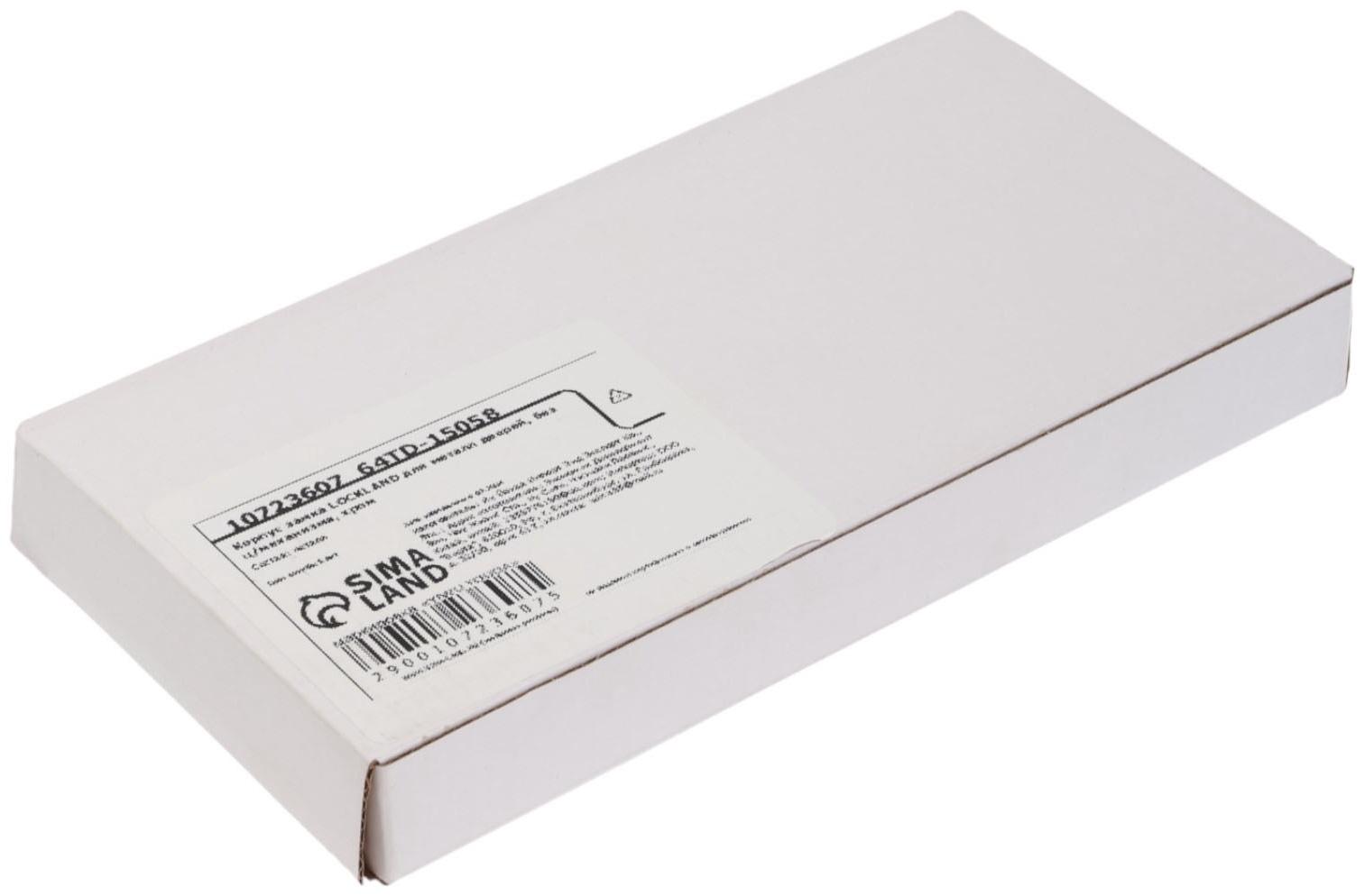 Корпус замка LOCKLAND для металлических дверей, без цилиндрового механизма, хром