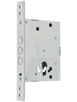 Корпус замка LOCKLAND для металлических дверей, без цилиндрового механизма, хром