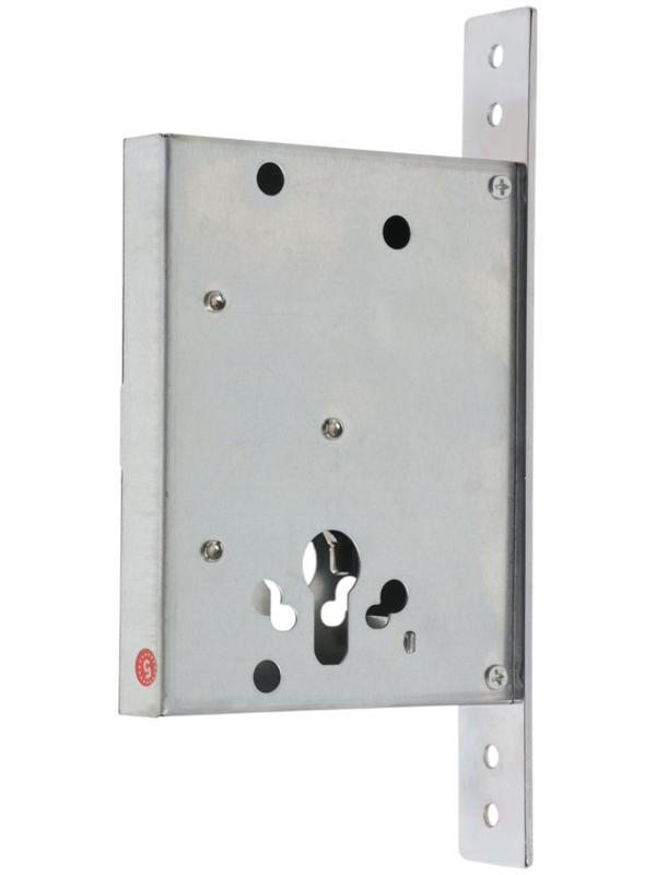 Корпус замка LOCKLAND для металлических дверей, без цилиндрового механизма, хром