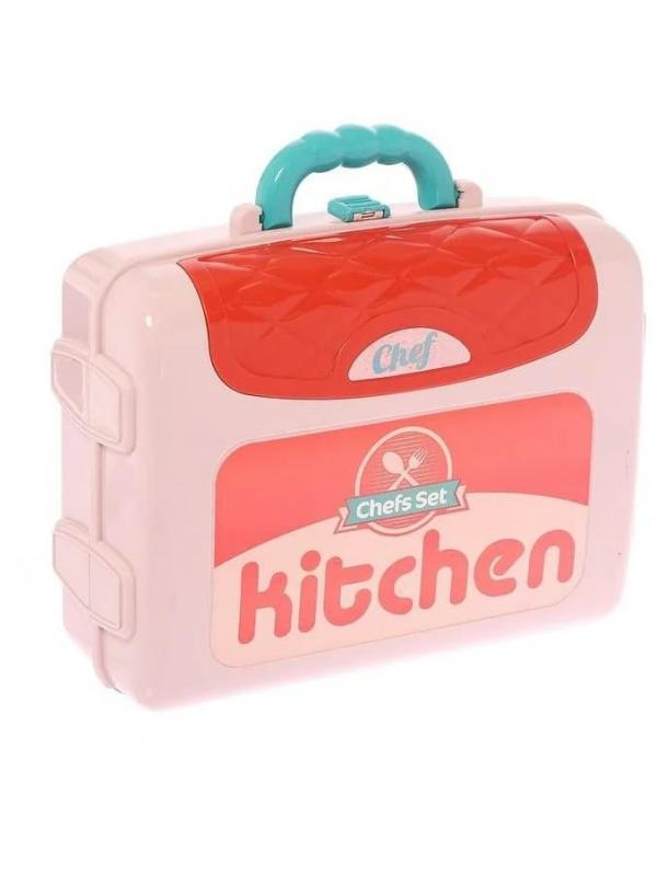 Детская игровая кухня 53 см в чемоданчике с водой, 008-971A / Kitchen Chef
