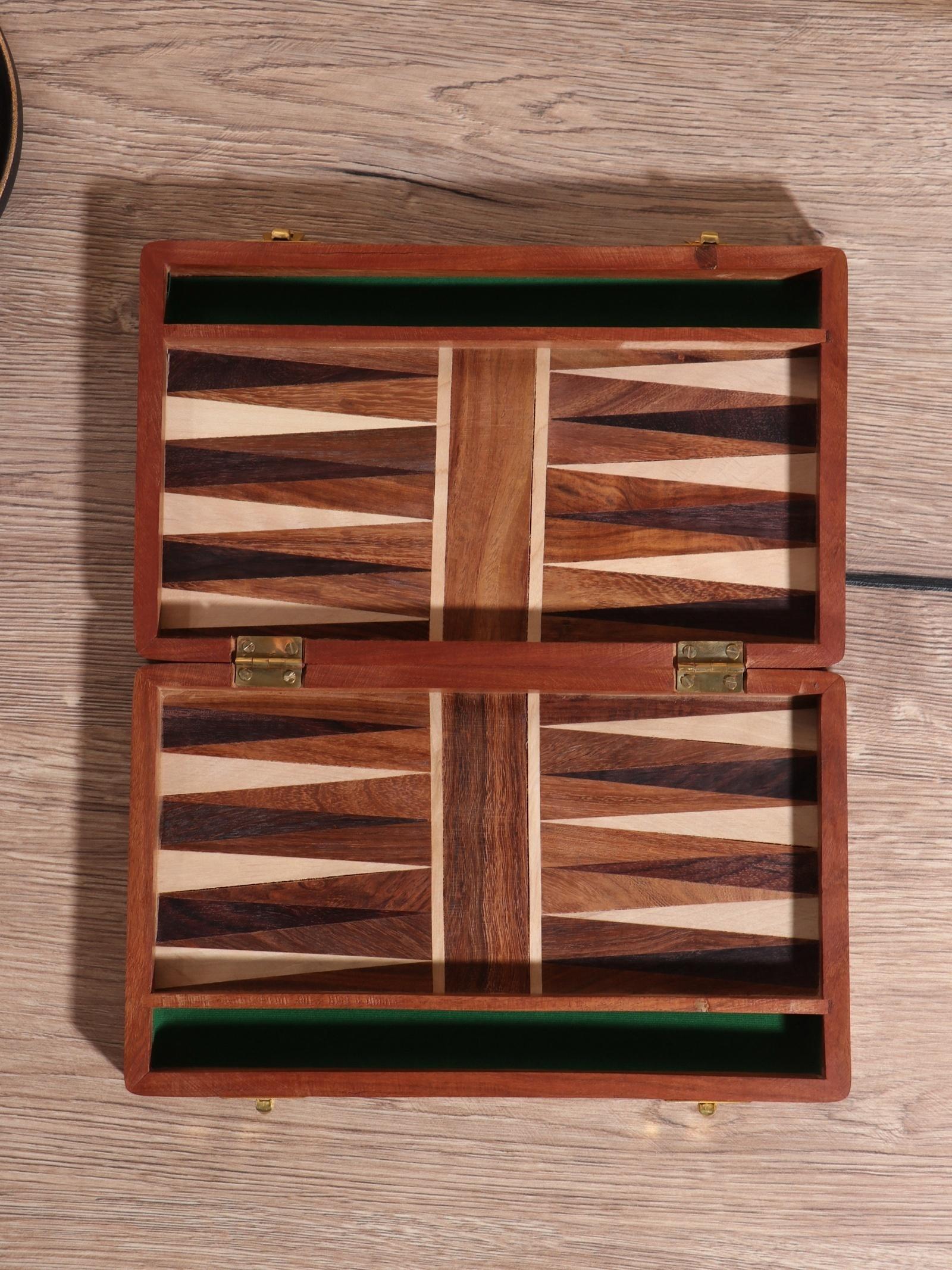 Нарды, 24.5×15×3.5 см, дерево шишам, латунь