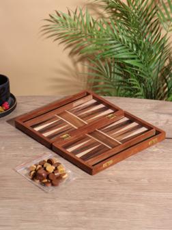 Нарды, 24.5×15×3.5 см, дерево шишам, латунь