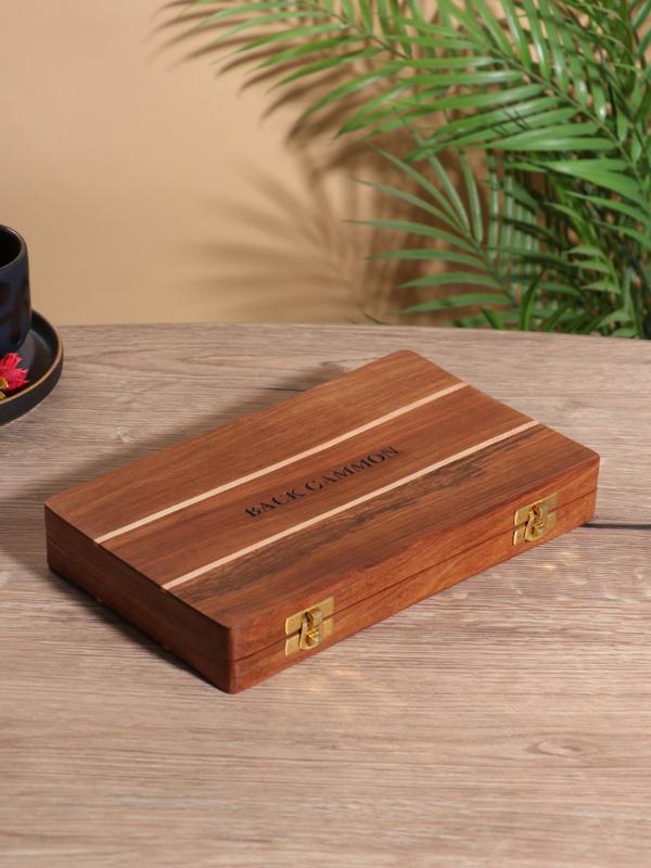 Нарды, 24.5×15×3.5 см, дерево шишам, латунь