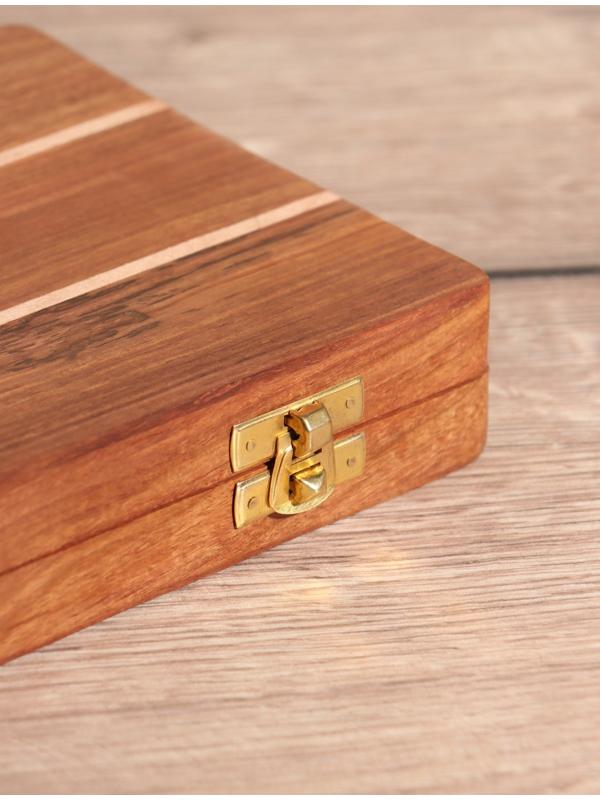 Нарды, 24.5×15×3.5 см, дерево шишам, латунь