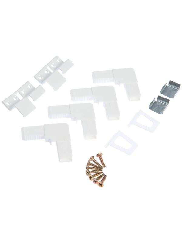 Москитная сетка на окна ТУНДРА для сам. сборки, до 2 м, сетка 1.2×1.4 м, профиль 2×2 м, белый