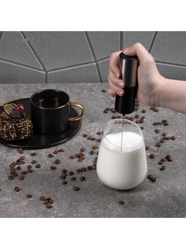 Капучинатор погружной Luazon WMR-03, 6 Вт, от батареек 2хАА, на подставке