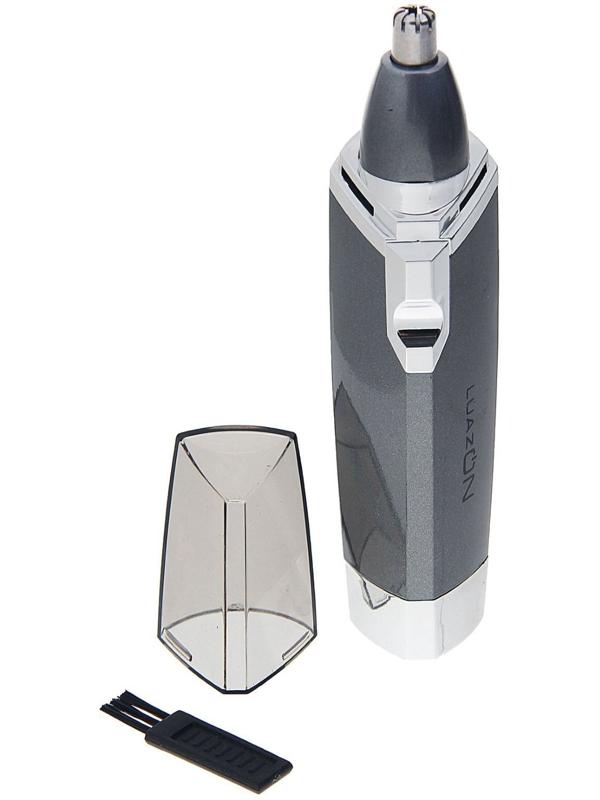Триммер для волос Luazon LTRI-01, для носа и ушей, от батареек 1хАА, серый