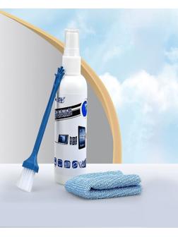 Набор чистящий для экранов KCL-1005, салфетка, спрей 100 мл, щётка