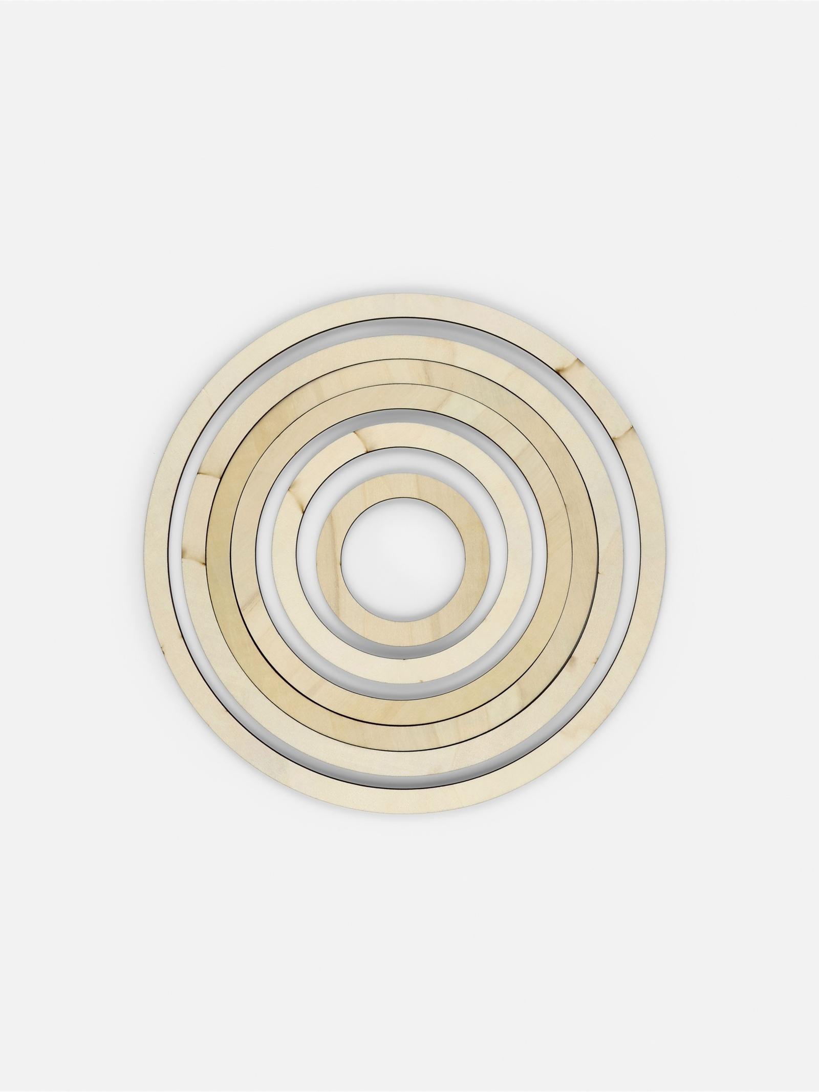 Набор основ для макраме, круглых, 6 шт., 4 мм, d=10/15/19.5/22.5/25.5/30 см