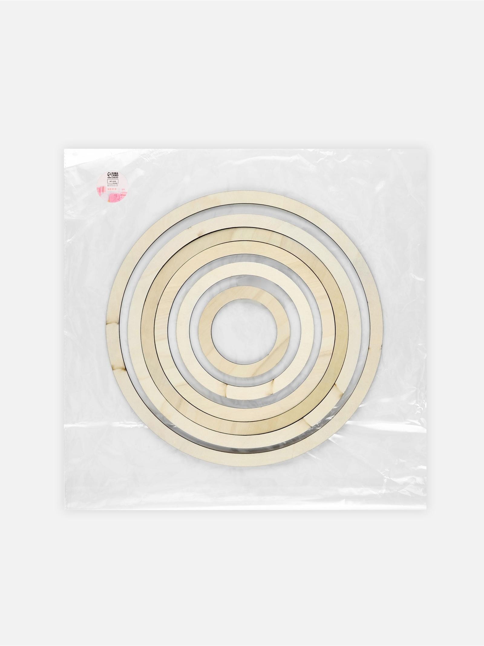 Набор основ для макраме, круглых, 6 шт., 4 мм, d=10/15/19.5/22.5/25.5/30 см