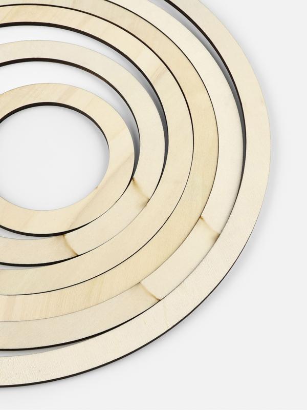 Набор основ для макраме, круглых, 6 шт., 4 мм, d=10/15/19.5/22.5/25.5/30 см