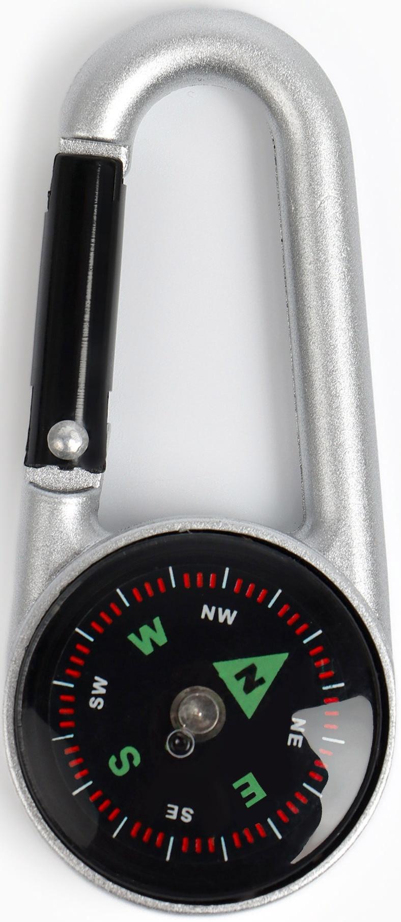 Компас с карабином C27, d=3 см, металлический