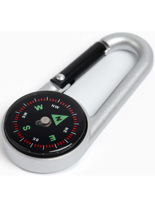Компас с карабином C27, d=3 см, металлический
