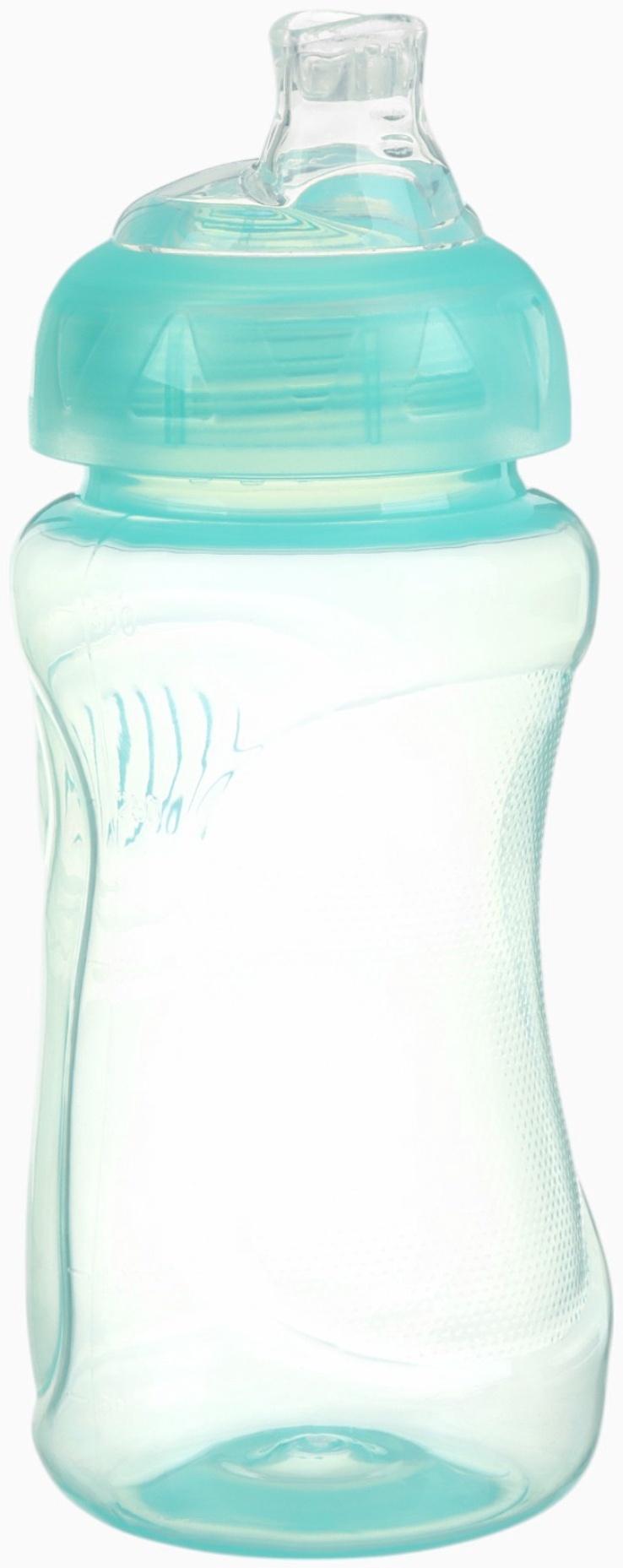 Поильник детский с мягким носиком, 300 мл., бирюзовый, +9 мес