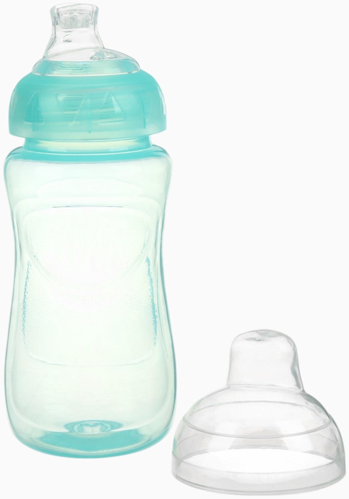 Поильник детский с мягким носиком, 300 мл., бирюзовый, +9 мес
