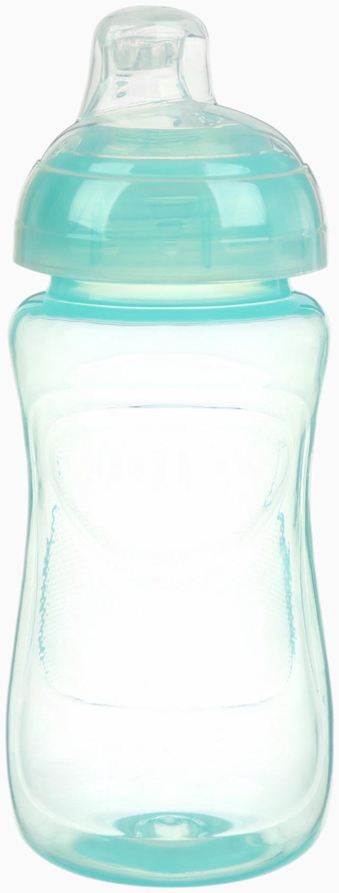 Поильник детский с мягким носиком, 300 мл., бирюзовый, +9 мес