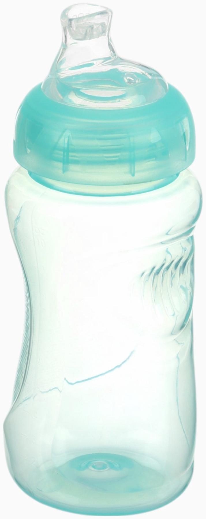 Поильник детский с мягким носиком, 300 мл., бирюзовый, +9 мес