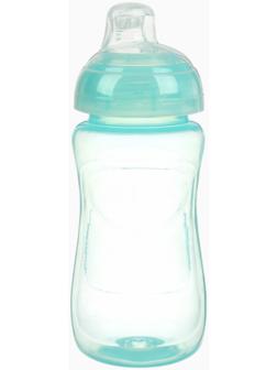 Поильник детский с мягким носиком, 300 мл., бирюзовый, +9 мес