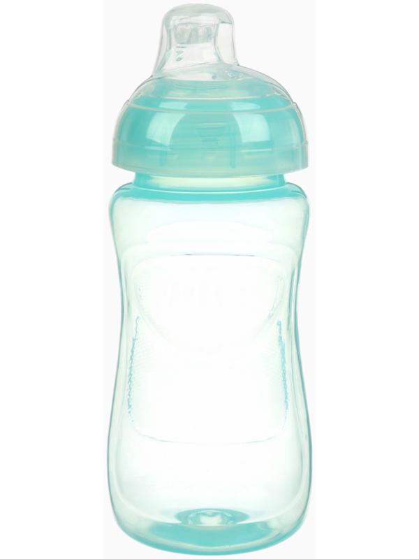 Поильник детский с мягким носиком, 300 мл., бирюзовый, +9 мес