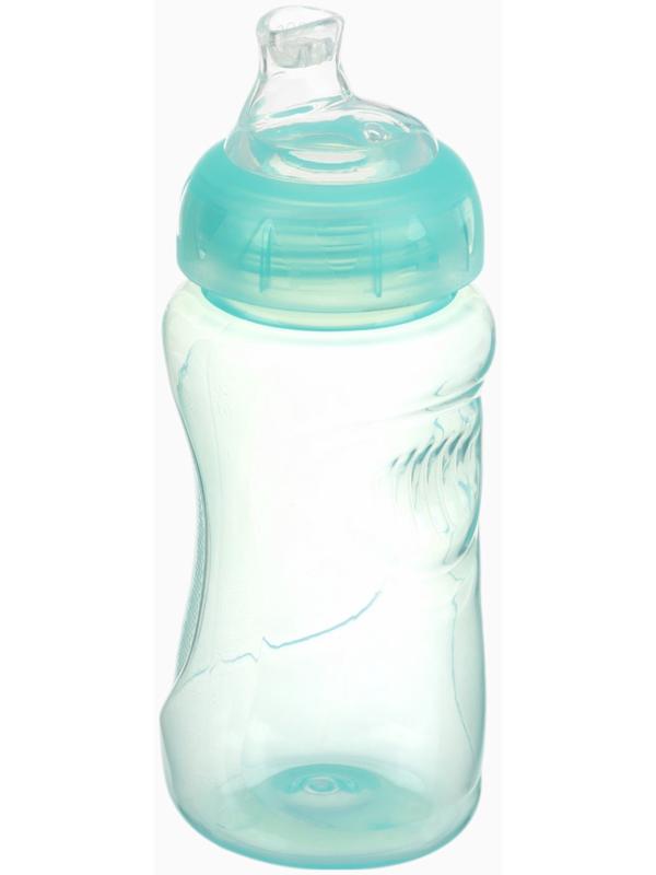 Поильник детский с мягким носиком, 300 мл., бирюзовый, +9 мес
