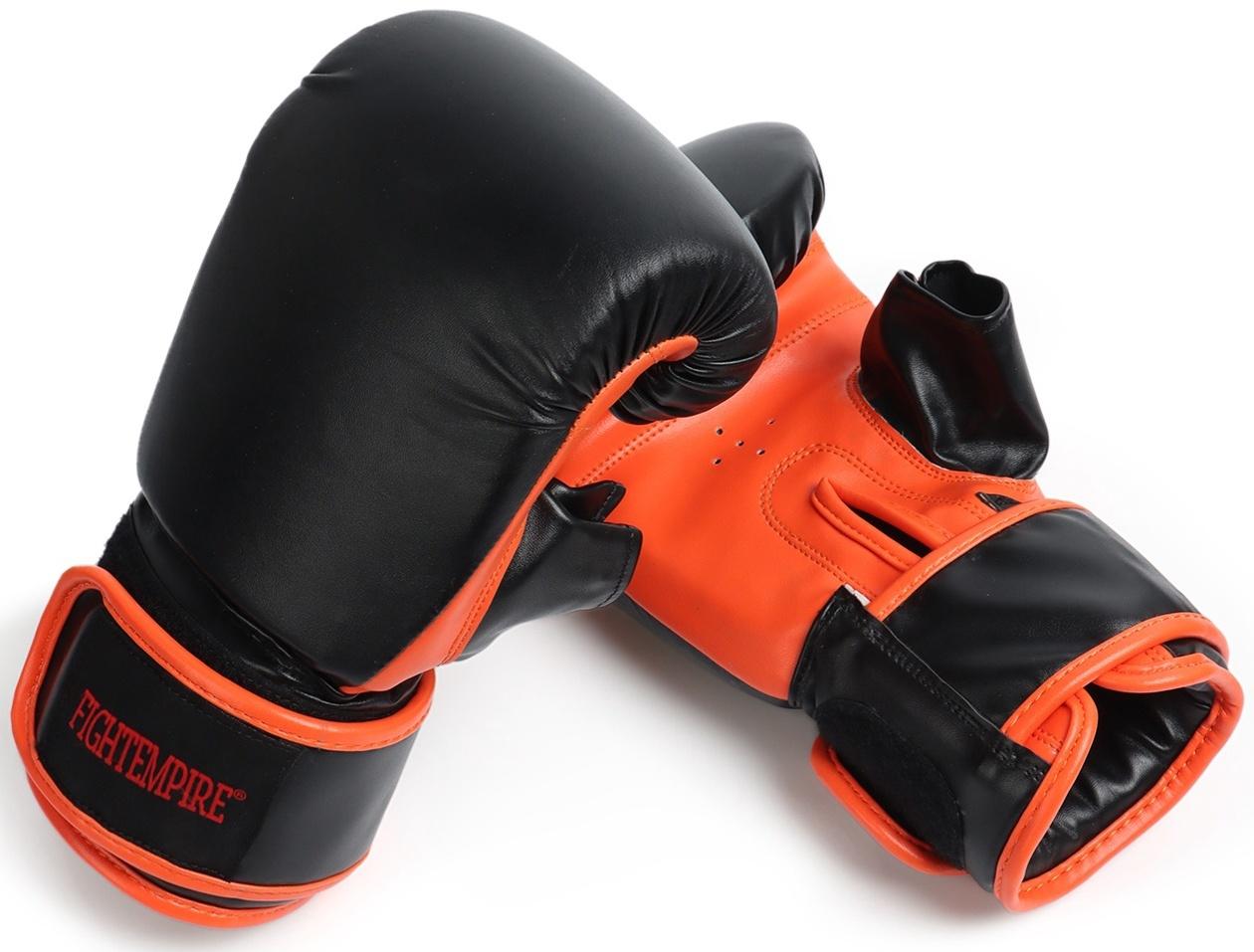 Перчатки снарядные FIGHT EMPIRE, MEXIMA, размер S, чёрные, оранжевые