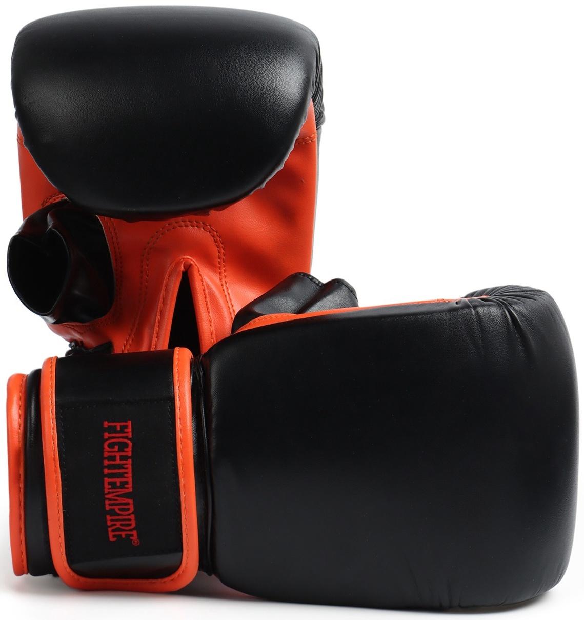 Перчатки снарядные FIGHT EMPIRE, MEXIMA, размер S, чёрные, оранжевые