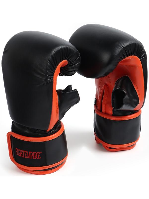 Перчатки снарядные FIGHT EMPIRE, MEXIMA, размер S, чёрные, оранжевые