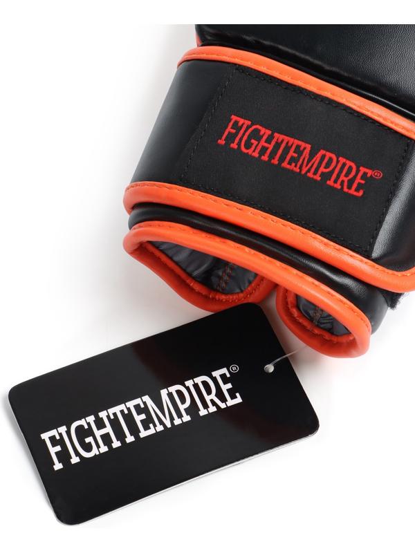 Перчатки снарядные FIGHT EMPIRE, MEXIMA, размер S, чёрные, оранжевые