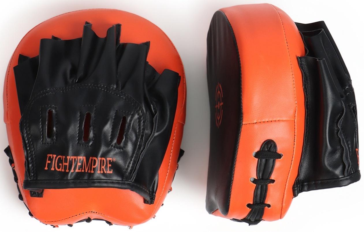 Лапы боксерские мини (тактические) FIGHT EMPIRE, PUNCH, чёрно-оранжевые, пара