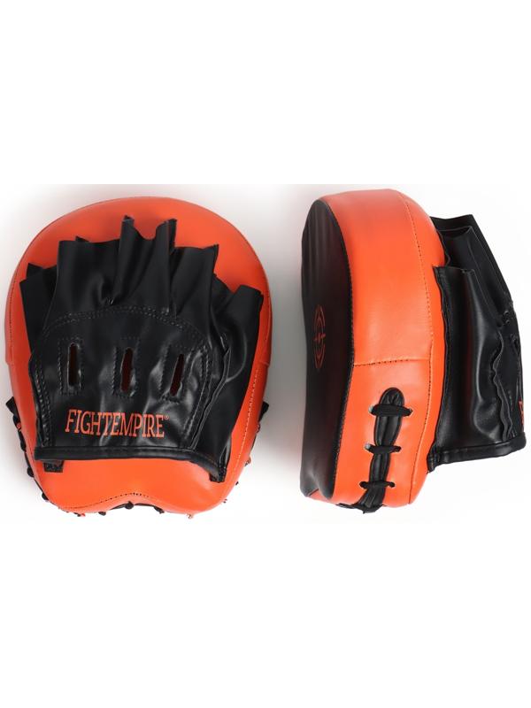 Лапы боксерские мини (тактические) FIGHT EMPIRE, PUNCH, чёрно-оранжевые, пара