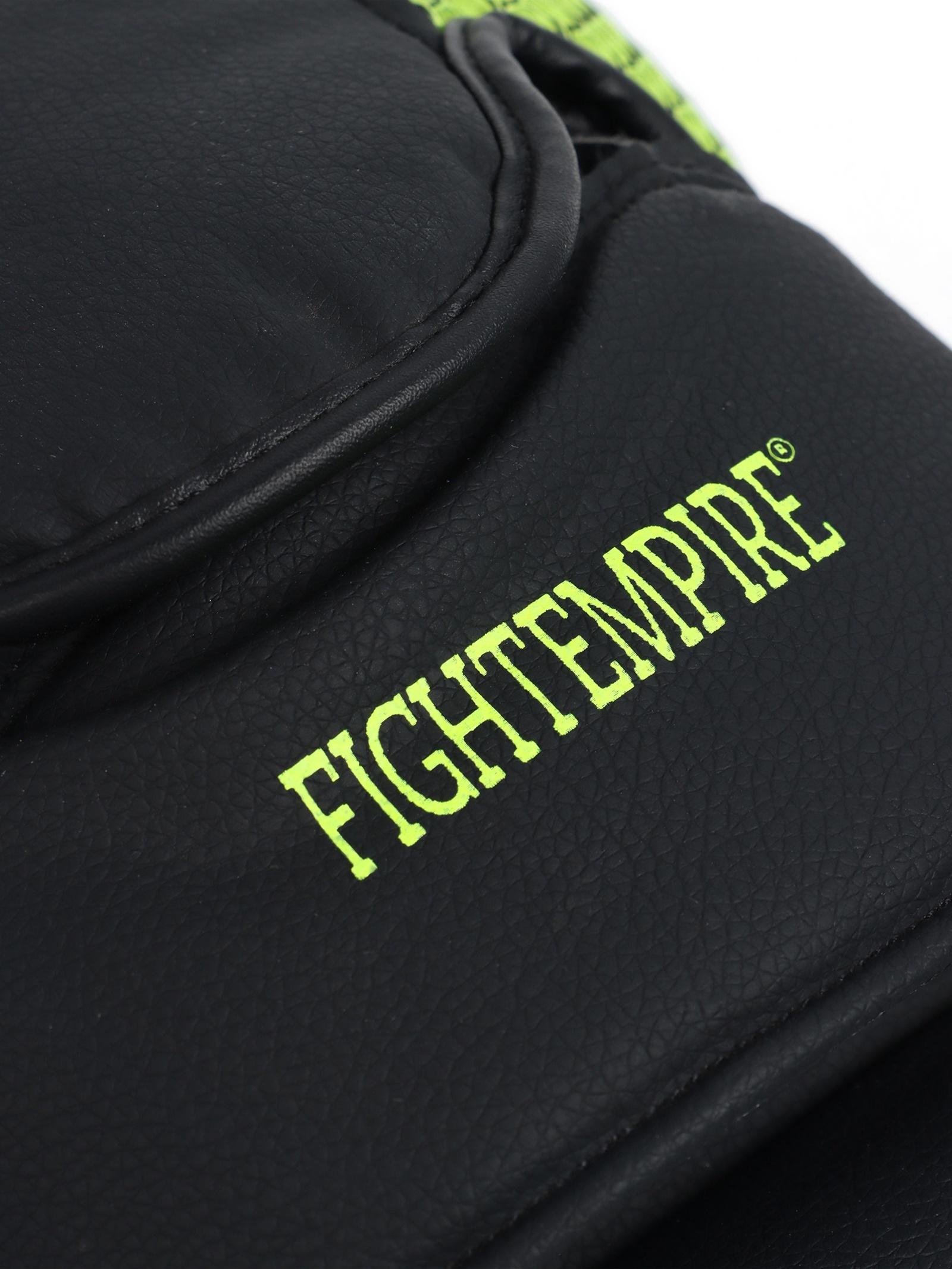 Лапы боксерские изогнутые FIGHT EMPIRE, CLASSIC, ПУ, чёрные, жёлтые, пара