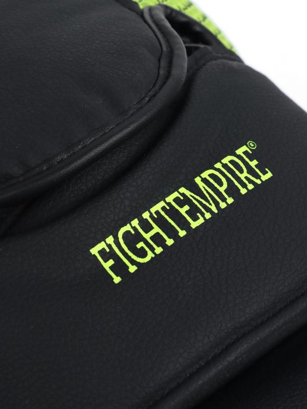 Лапы боксерские изогнутые FIGHT EMPIRE, CLASSIC, ПУ, чёрные, жёлтые, пара