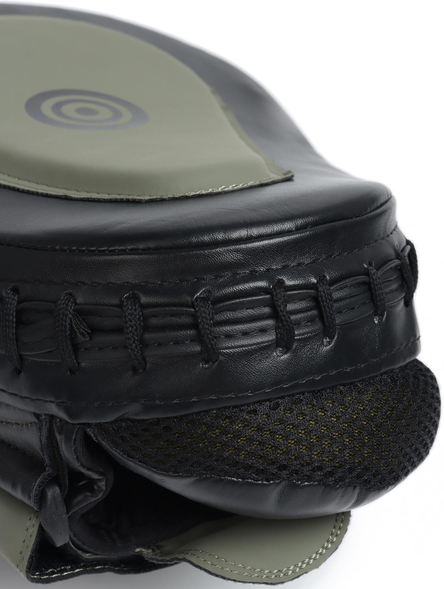 Лапы боксёрские изогнутые FIGHT EMPIRE, GEL-TECH, ПУ, пара, чёрный, зелёный