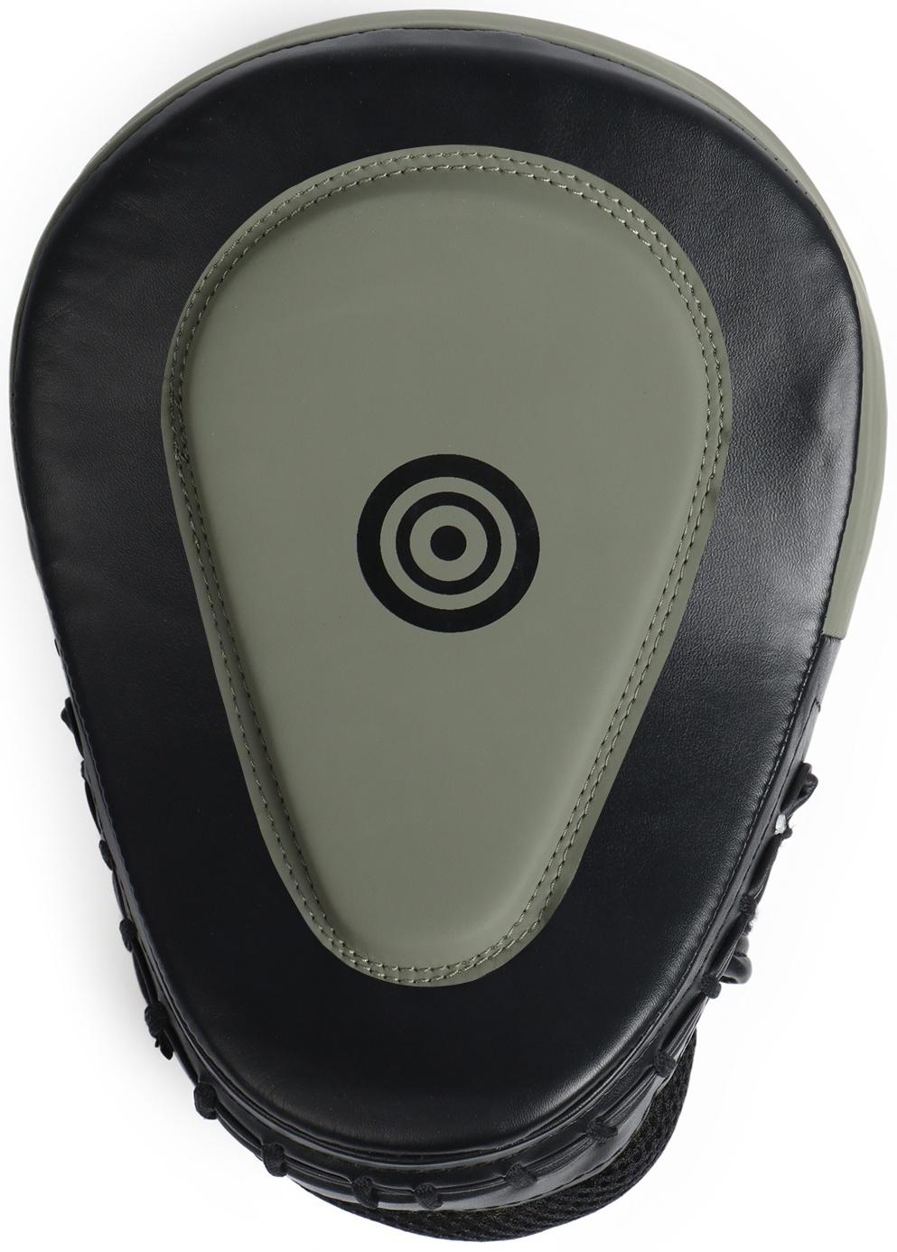 Лапы боксёрские изогнутые FIGHT EMPIRE, GEL-TECH, ПУ, пара, чёрный, зелёный