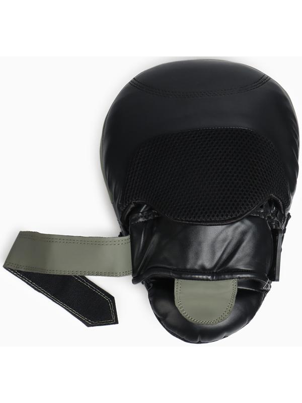 Лапы боксёрские изогнутые FIGHT EMPIRE, GEL-TECH, ПУ, пара, чёрный, зелёный