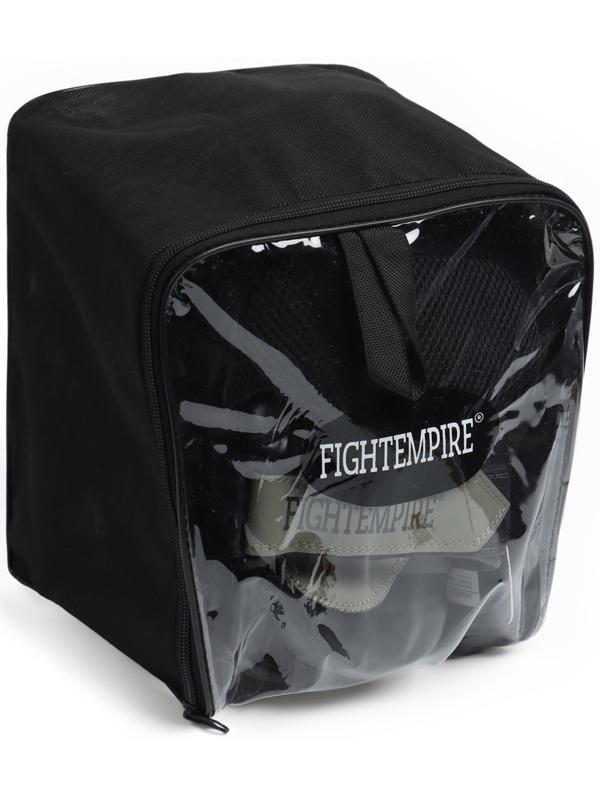 Лапы боксёрские изогнутые FIGHT EMPIRE, GEL-TECH, ПУ, пара, чёрный, зелёный