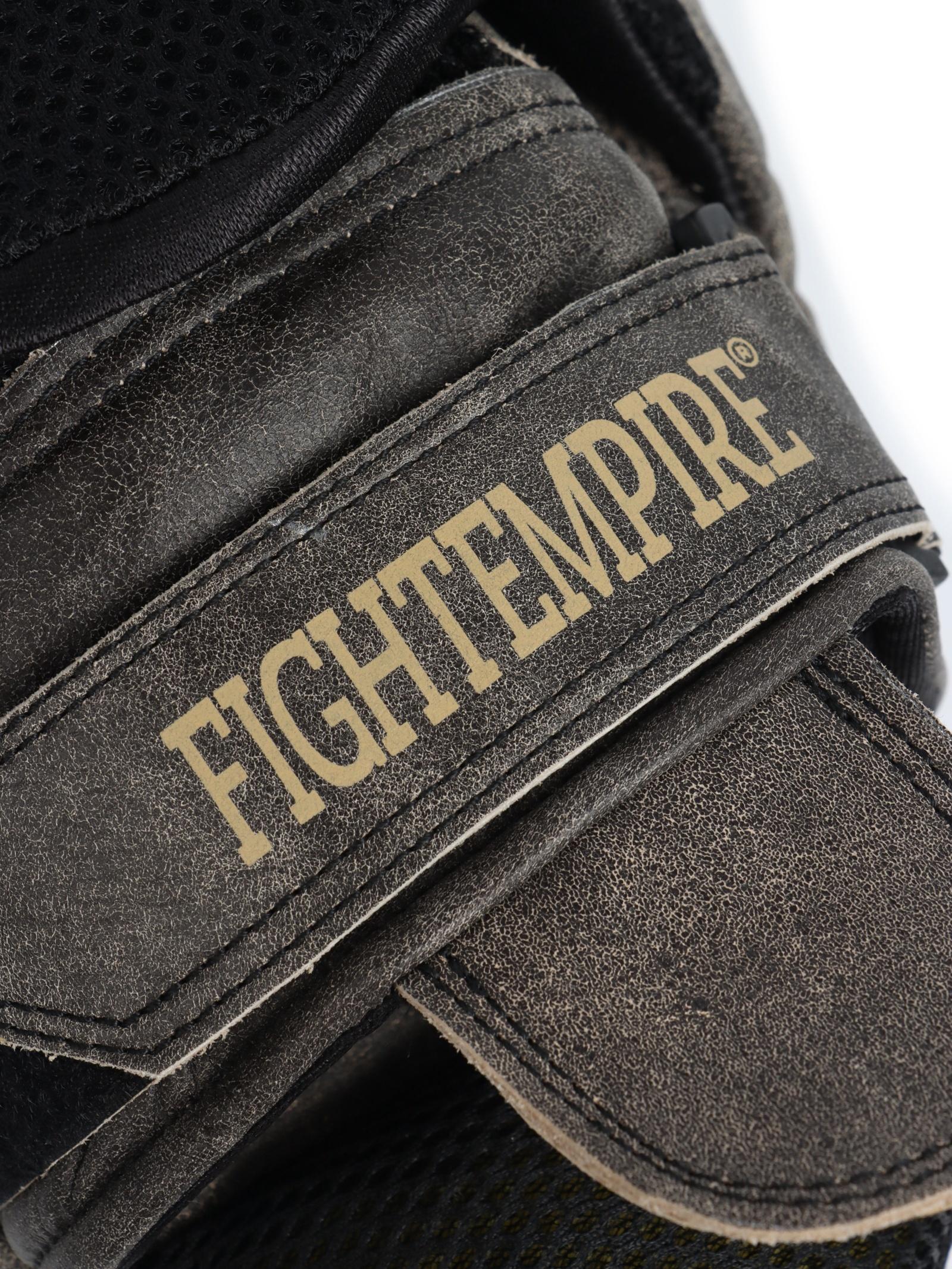 Лапы боксёрские изогнутые FIGHT EMPIRE, VINTAGE, натуральная кожа, пара, серые