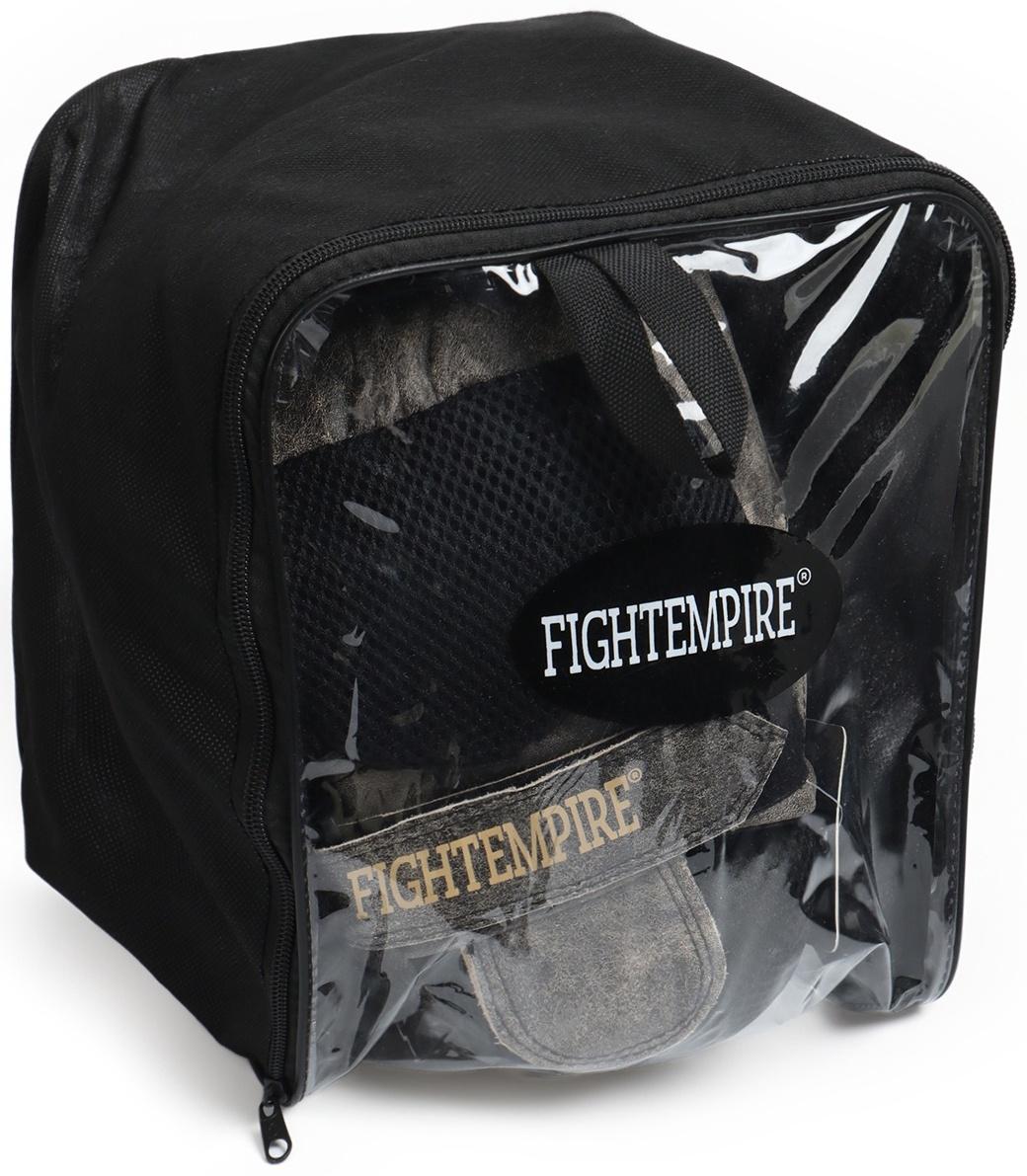 Лапы боксёрские изогнутые FIGHT EMPIRE, VINTAGE, натуральная кожа, пара, серые