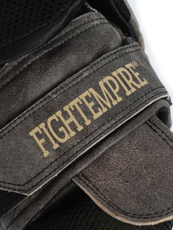 Лапы боксёрские изогнутые FIGHT EMPIRE, VINTAGE, натуральная кожа, пара, серые