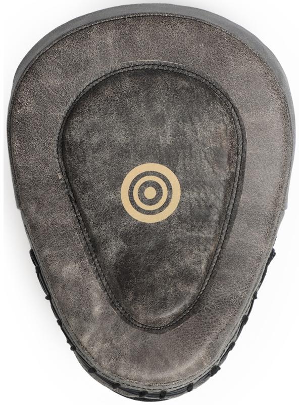 Лапы боксёрские изогнутые FIGHT EMPIRE, VINTAGE, натуральная кожа, пара, серые