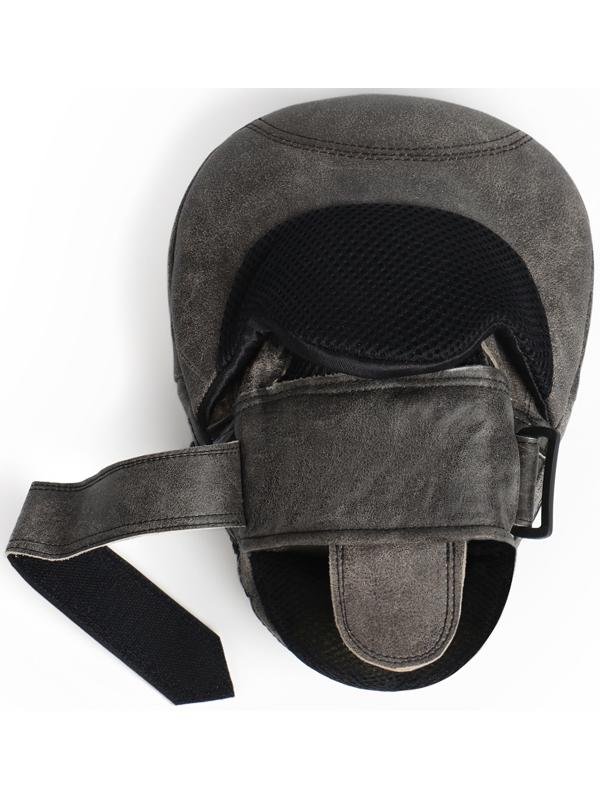 Лапы боксёрские изогнутые FIGHT EMPIRE, VINTAGE, натуральная кожа, пара, серые