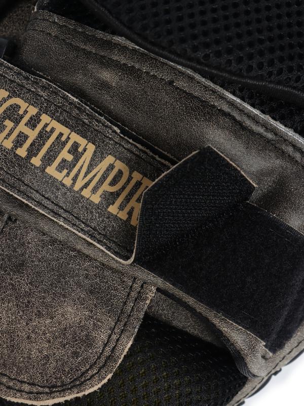 Лапы боксёрские изогнутые FIGHT EMPIRE, VINTAGE, натуральная кожа, пара, серые