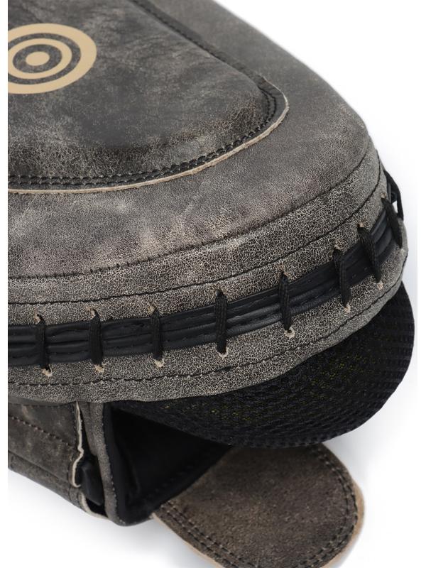 Лапы боксёрские изогнутые FIGHT EMPIRE, VINTAGE, натуральная кожа, пара, серые