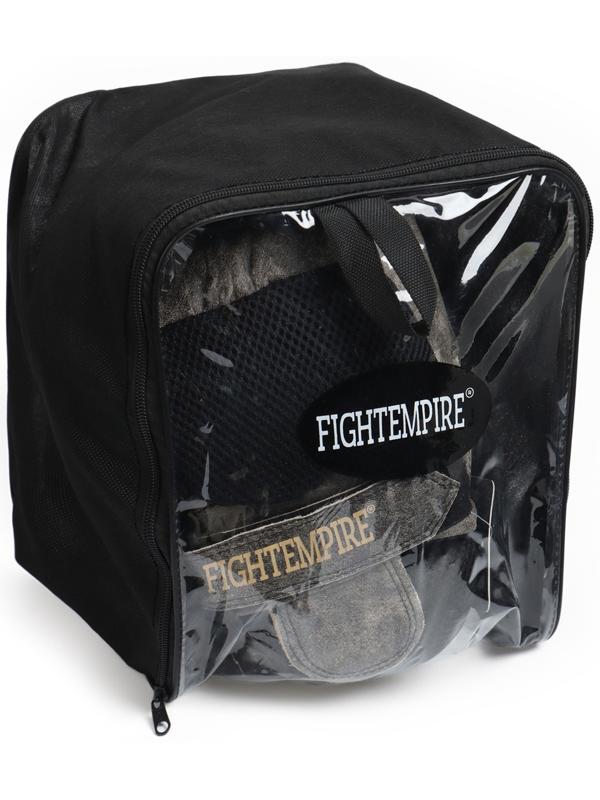 Лапы боксёрские изогнутые FIGHT EMPIRE, VINTAGE, натуральная кожа, пара, серые