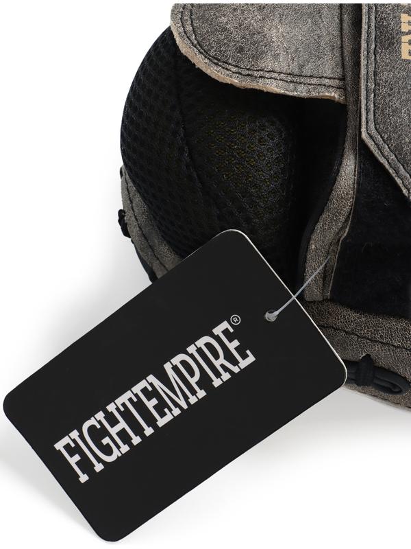 Лапы боксёрские изогнутые FIGHT EMPIRE, VINTAGE, натуральная кожа, пара, серые