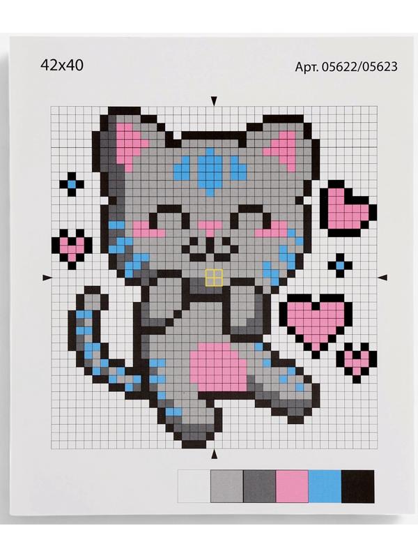 Вышивка крестиком на пяльцах «Счастливый котик», 15 см, набор для творчества