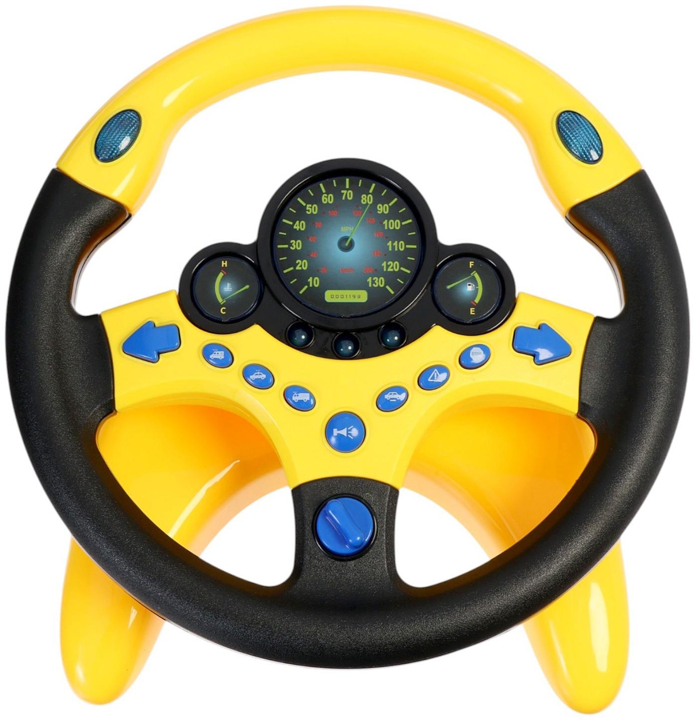 Уценка (в пакете) Руль музыкальный «Супер водитель», свет и звук, работает от батареек